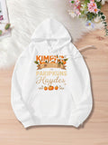 Women's Hoodie Kimberly Autumn Leaves With Pumpkins And Falling Hayrides