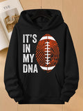 Men's Hoodie Its In My DNA Orange Spiral Patterned Football