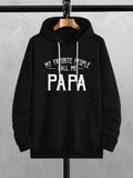 Men's Hoodie My Favorite People All Call Me Papa Playful Family Lettering Papa