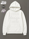 Women's Hoodie Your Design Here Clean Minimalist White Fleece Under Studio Lighting Hoodie