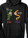 Men's Hoodie Still Single Always Colorful Cartoon Spirals DNA RNA