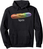 Men's Hoodie Rainbow Gradient With Shimmering Colors Above A Single Baguette