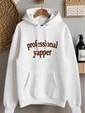 Women's Hoodie Professional Yapper Clean White Cotton Casual Hoodie