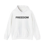 Men's Hoodie Freedom Minimalist Design With Bold Black Lettering Hoodie