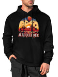 Men's Hoodie Albuquerque Majestic Desert Landscape With Hot Air Balloon And Sunset