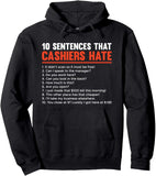 Men's Hoodie Ten Funny Annoying Questions In Bold Lettering With Retail Work Humor Hoodie
