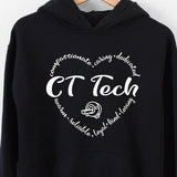 Men's Hoodie CT Tech Heart With Caring Compassionate Loving Words