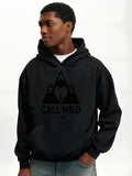 Men's Hoodie Call Wild Triangle With Heart Among Mountain Silhouette Hoodie