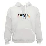 Men's Hoodie Colorful Distorted Lettering Melting Painted Abstract Streetwear Hoodie
