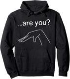 Men's Hoodie Are You Minimal Line Art Hand Gesture Hoodie
