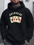 Men's Hoodie Everyday Classic Poker Cards With Four Suits On Display