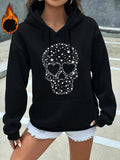 Women's Hoodie Sparkling Night Filled With Stars And Dazzling Skull