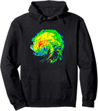 Men's Hoodie Colorful Storm Pattern With Swirling Vivid Colors And Abstract Hurricane Shape