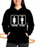Women's Hoodie Your Mom My Mom Nurse Comparison Graphic Sweatshirt