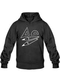 Men's Hoodie Geometric Elements With Artistic Pencils Sketch Triangle And Protractor