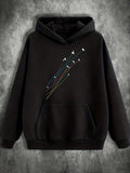 Men's Hoodie Colorful Shooting Arrows Across The Night Sky Hoodie