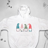 Men's Hoodie Colorful Pointed Hats With Festive Outfits On Playful Holiday Gnome