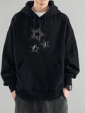 Men's Hoodie Shimmering Night Sky With Bright Glowing Stars Cluster