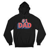 Men's Hoodie Number One Bold Colorful Letters Dad