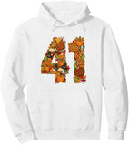 Men's Hoodie Autumn Harvest With Pumpkins Leaves And Baked Pies Number