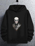 Men's Hoodie Sharp Dressed Skeleton In Classic Suit Standing Alone Skull