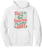 Men's Hoodie This Is My Sixty Seven Christmas Pajama Shirt With Festive Lights And Little Decorative Trees Hoodie