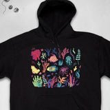Men's Hoodie Colorful Vibrant Ocean Plants And Coral In Reef Scene