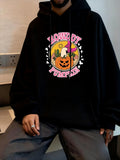 Men's Hoodie Howdy Pumpkin Festive Autumn Vibes With Cactus Moon And Halloween Pumpkin