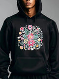 Men's Hoodie Wild Garden Mixed Spring Blossoms In A Lively Blooming Patchwork Flower