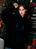 Women's Hoodie Delicate Dancers In Dimly Lit Dreamy Shadows Under Black Silhouette Ballerinas
