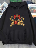 Men's Hoodie Festive Gold Stars With Ribbon And Christmas Ornament 2026