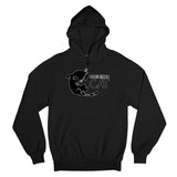 Men's Hoodie Sleeping Under The Stars Playful Nighttime Black Cat