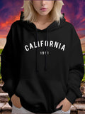 Women's Hoodie California With Bold Year Lettering Hoodie