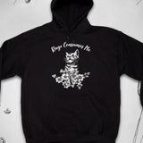 Men's Hoodie Rage Consumes Me Wild Cat Sitting Among Blooming Flowers Hoodie