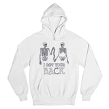 Men's Hoodie I Got Your Back Smiling Skeletons With Missing Bones And Funny Hand Gesture