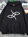 Men's Hoodie Minimalist Intertwined Lines Creating Artistic Modern Abstract Shape