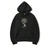 Men's Hoodie Radiant Constellations Above Girl Reaching For Stars Night Sky