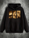 Men's Hoodie Golden Misty Mountains With Ancient Trees Under Dramatic Sunrise Landscape
