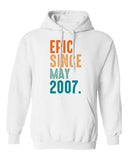 Men's Hoodie Epic Since May 2007 Colorful Modern Lettering Hoodie