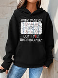 Women's Hoodie What Part Of Dont You Understand With Hand Drawn Hockey Rink Diagram