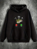 Men's Hoodie Incoming Call Screen With Cartoon Bass Fish Hoodie
