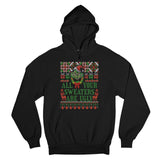 Men's Hoodie All Your Sweaters Are Ugly Christmas Gift Box With Festive Patterns And Red Bows