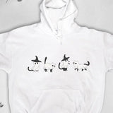 Men's Hoodie Playful Witches Hats With Adorable Cats In Motion