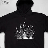Men's Hoodie Moonlit Shadows Playing Among Tall Grasses And Stalks Grass