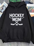 Men's Hoodie Hockey Mom With Crossed Sticks And Puck Winter Sports Hoodie