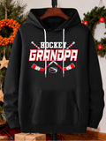 Men's Hoodie Hockey Grandpa With Crossed Sticks And Hockey Puck Hoodie