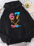 Men's Hoodie Colorful Melting Sweets With Dripping Numbers And Ice Cream