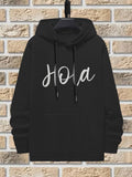 Women's Hoodie Casual Script Lettering On Cozy Soft Cotton Hoodie