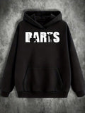 Men's Hoodie Silhouette Man Throwing Under Bold White Letters Darts