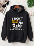 Men's Hoodie I Dont Rise And Shine I Caffeinate Hope For The Best With Rooster Coffee Mug